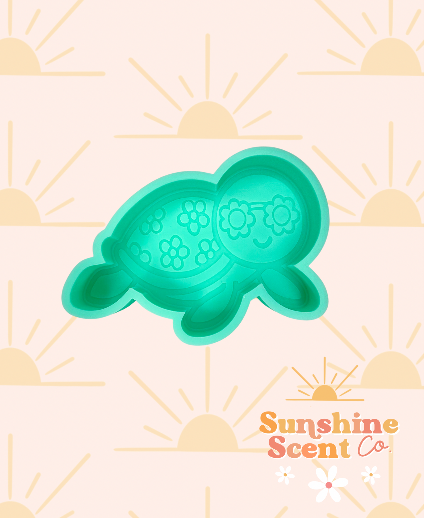Groovy Flower Sea Turtle Silicone Freshie Mold