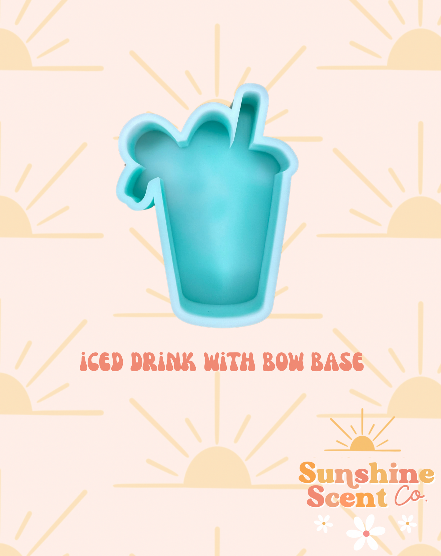 Iced Drink Cup with Bow BASE Freshie Mold