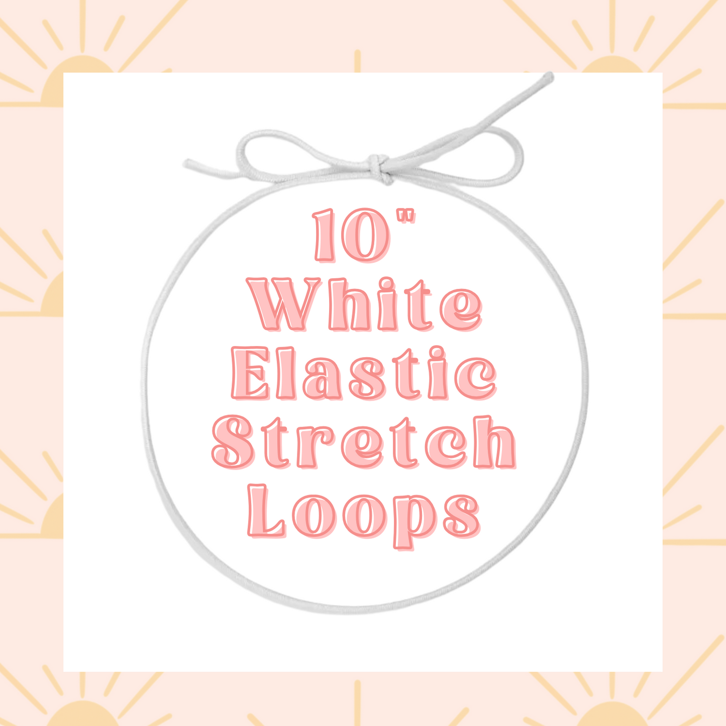 White Elastic Stretch Loops