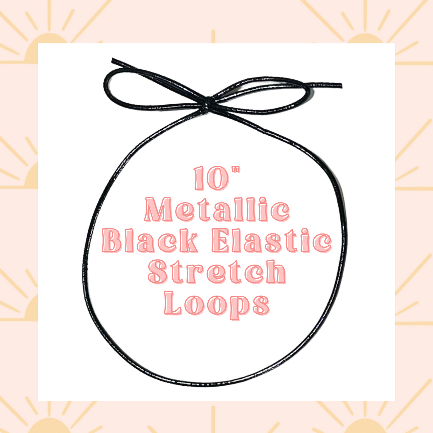 Metallic Black Elastic Stretch Loops