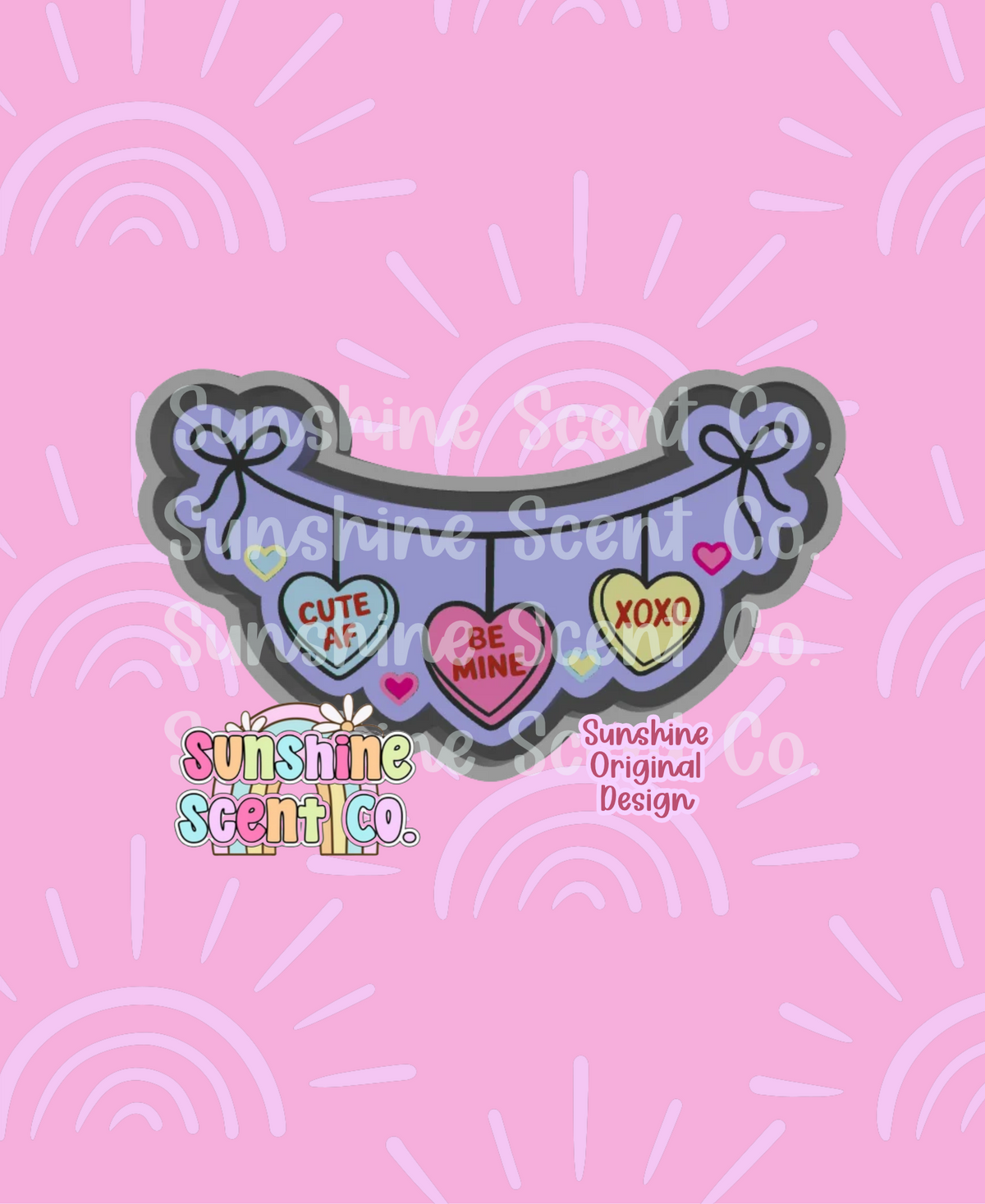 Valentine's Hearts Garland Freshie Mold