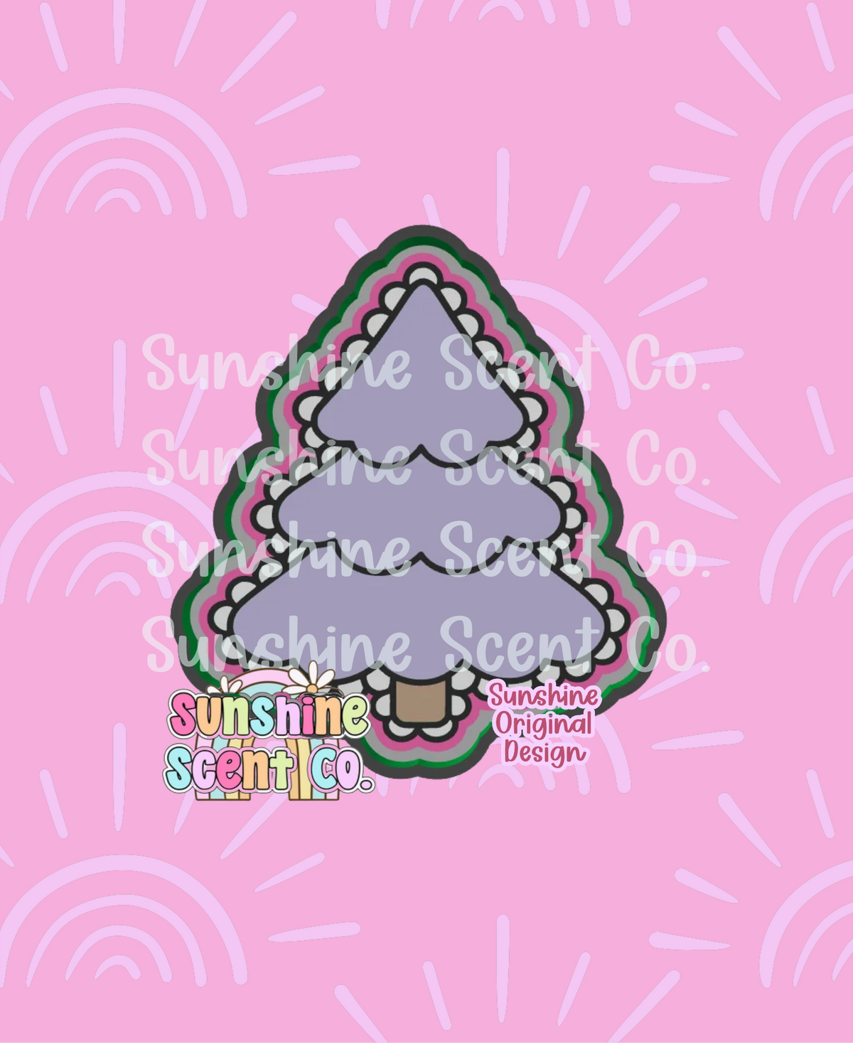 Lace Christmas Tree Freshie Mold