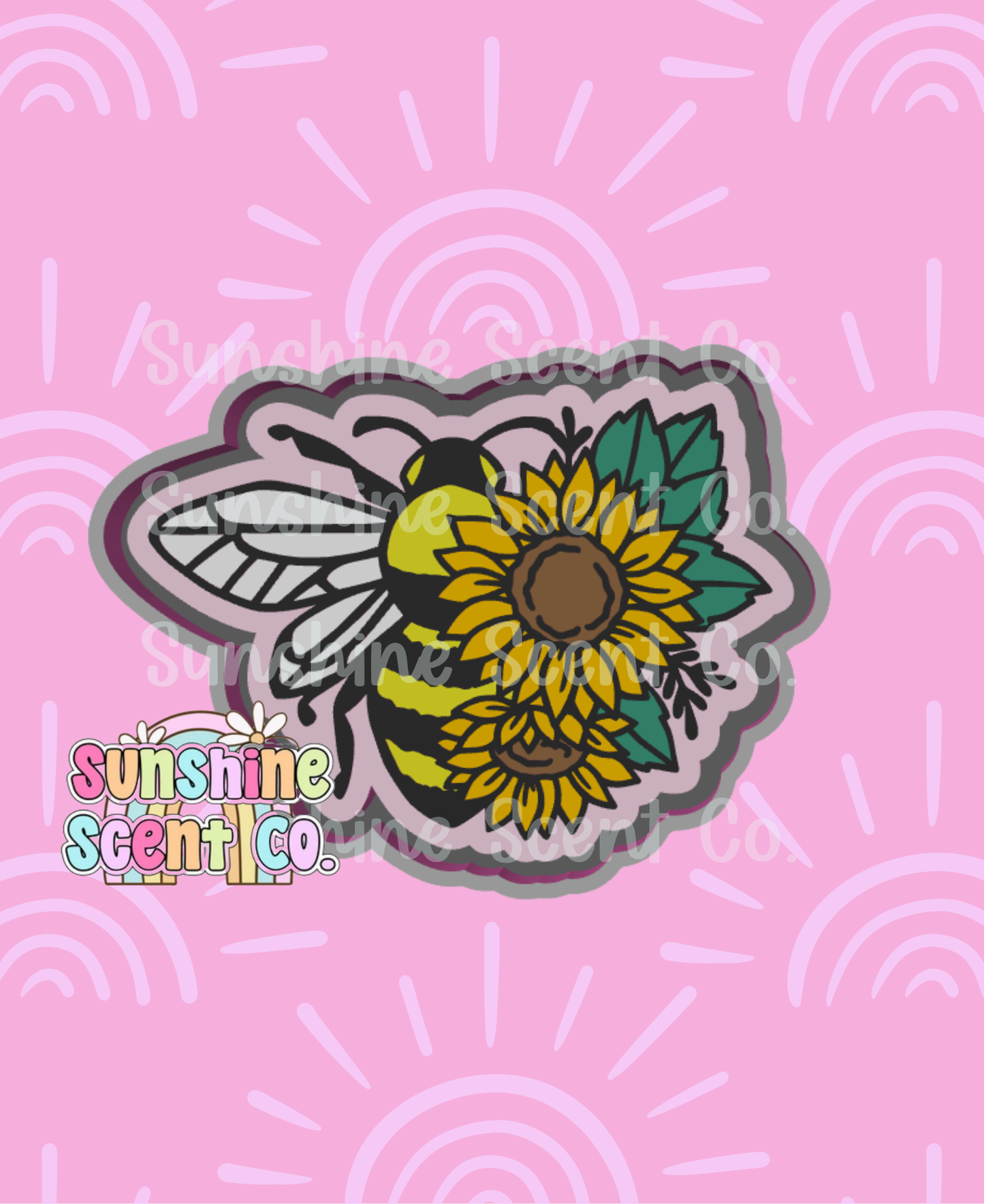 Sunflower Bee Freshie Mold