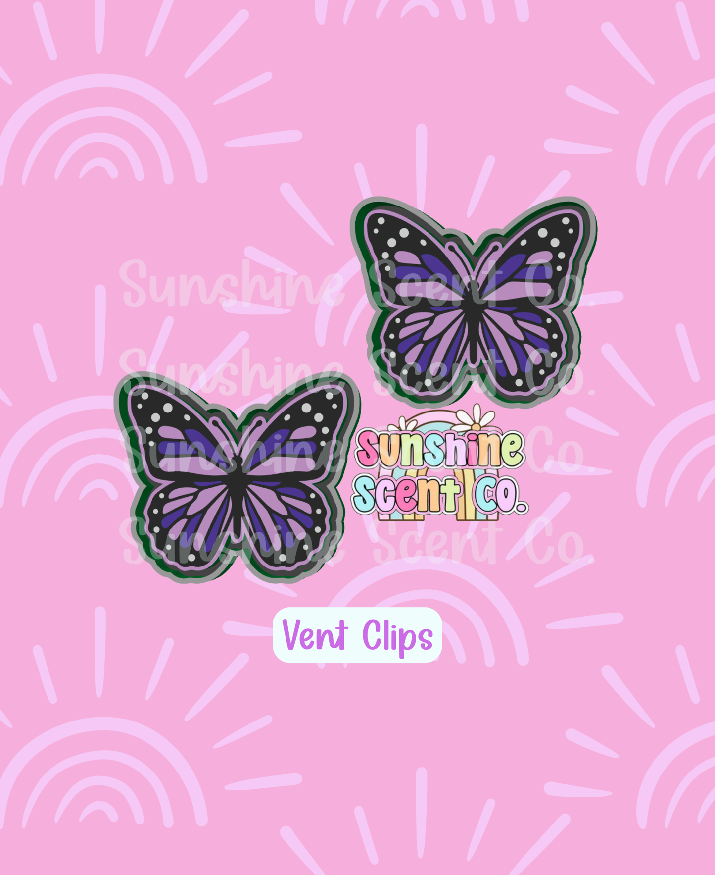 Butterfly Vent Clip Freshie Molds- Set of 2