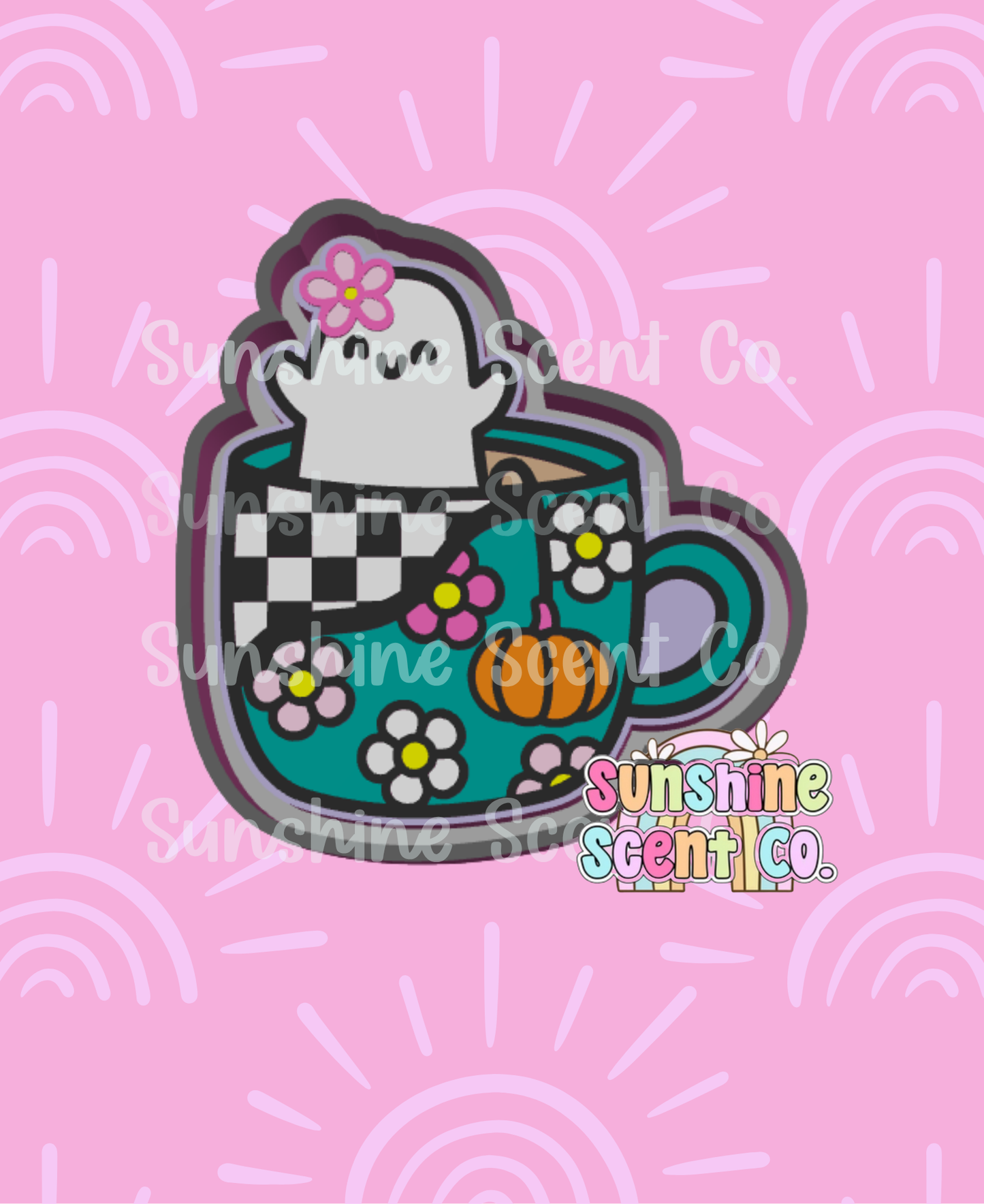 Groovy Ghost-TEA Freshie Mold