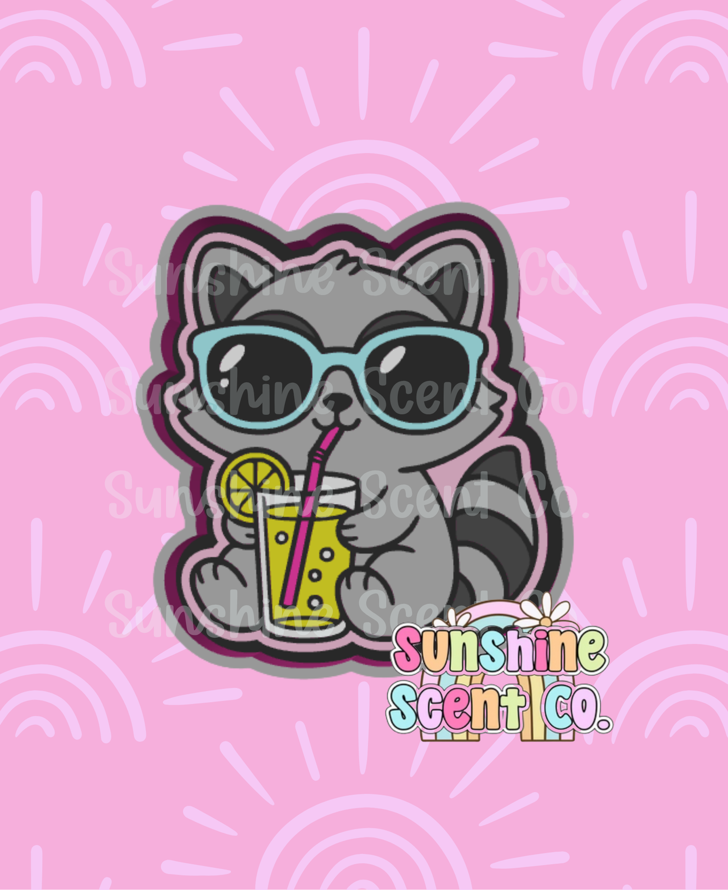 Raccoon with Lemonade Freshie Mold