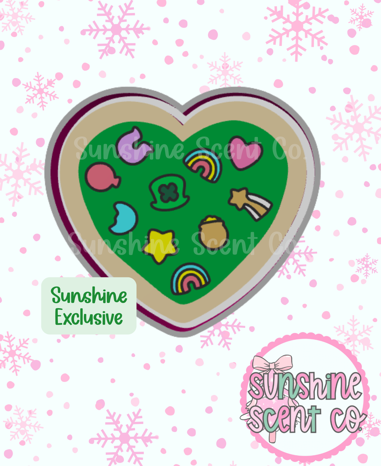 Lucky Marshmallows Heart Cookie Freshie Mold