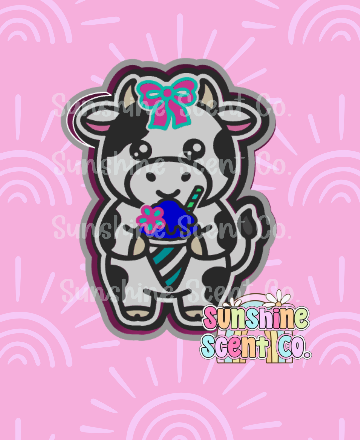 Dairy Cow with Snow Cone Freshie Mold