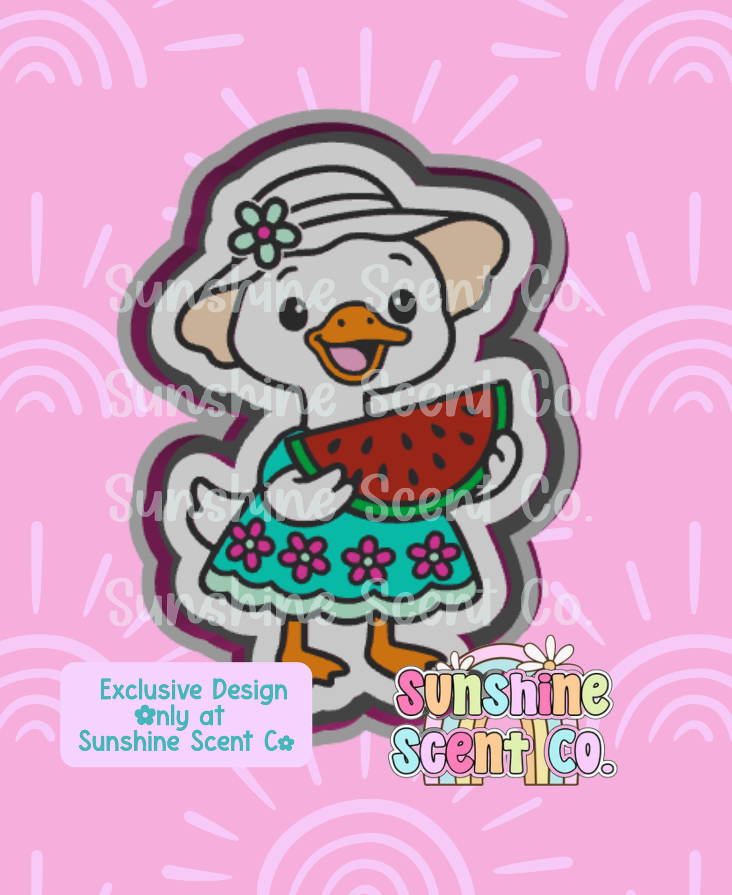 Silly Summer Goose with Watermelon Freshie Mold