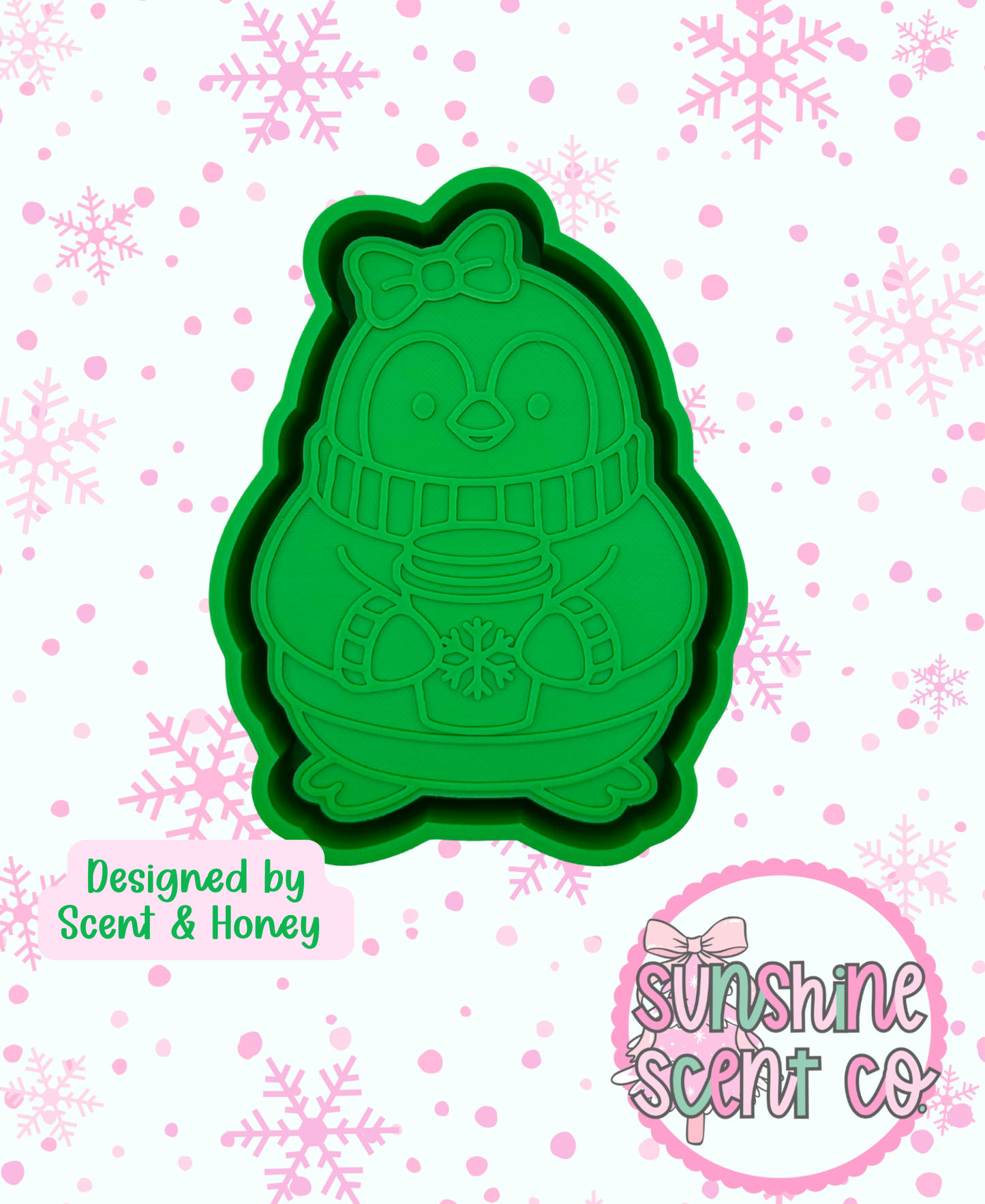 Sweater Penguin with Coffee Freshie Mold