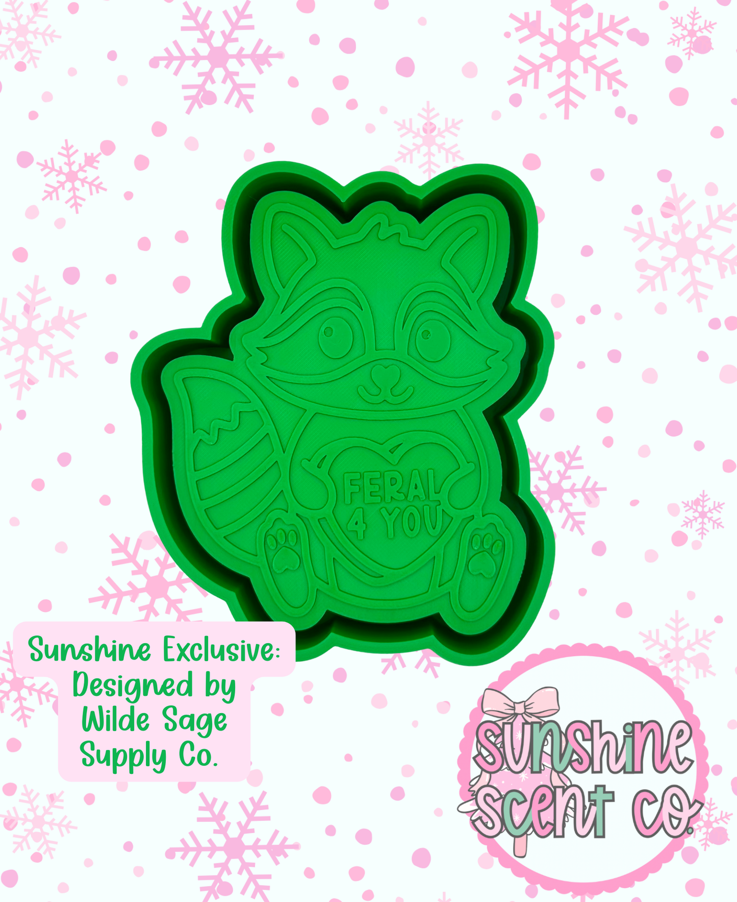 Feral Valentines Raccoon Freshie Mold