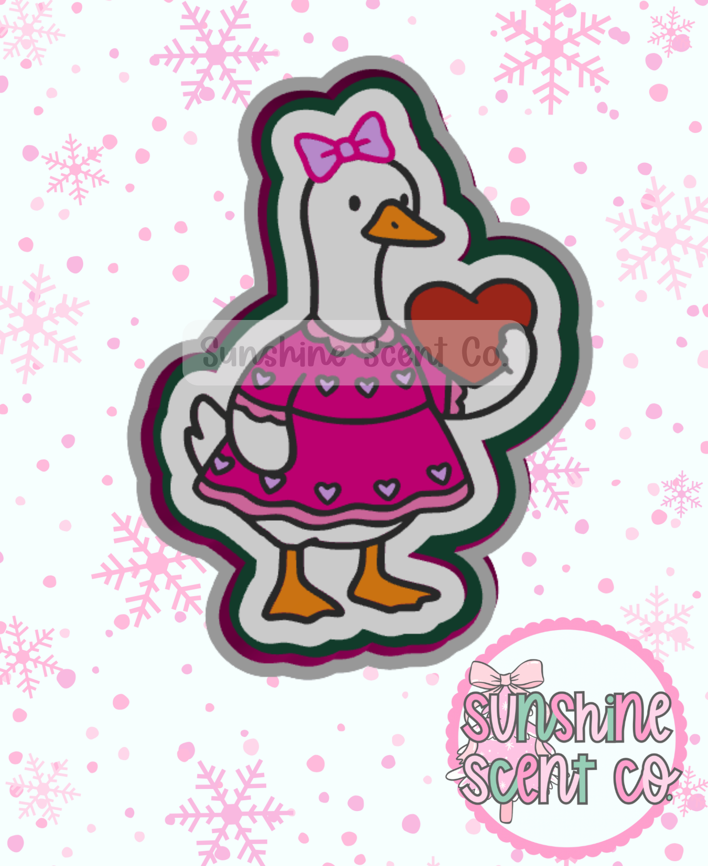 Valentine's Goose Freshie Mold