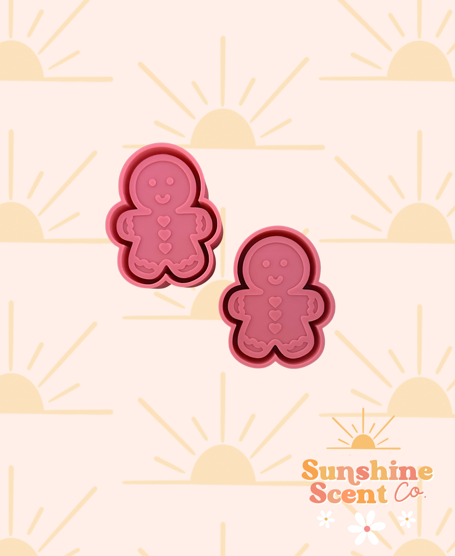 Gingerbread Vent Clip Freshie Molds- Set of 2