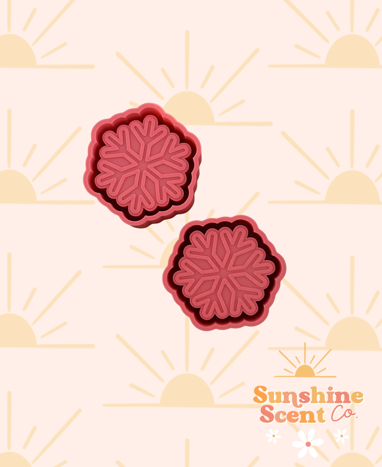 Snowflake Vent Clip Freshie Molds- Set of 2