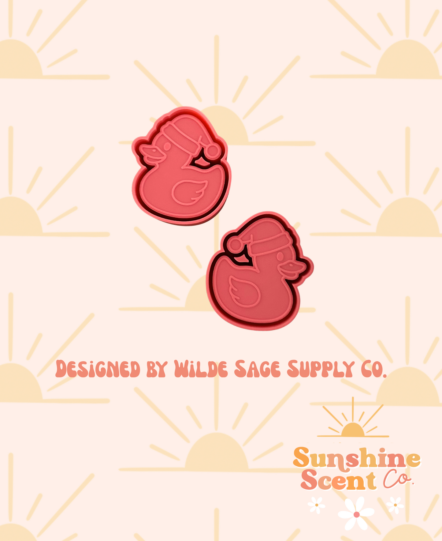 Christmas Duck Vent Clip Freshie Molds- Set of 2