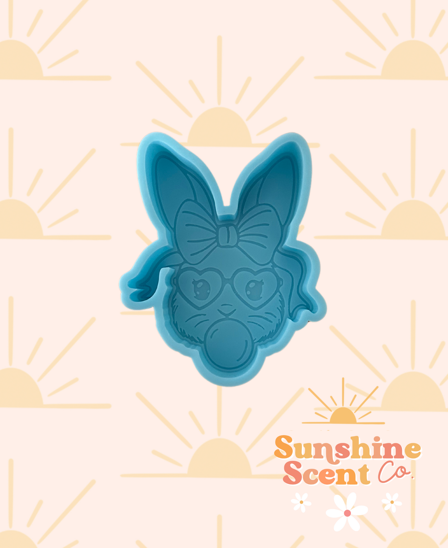 Bunny blowing bubble Silicone Freshie Mold
