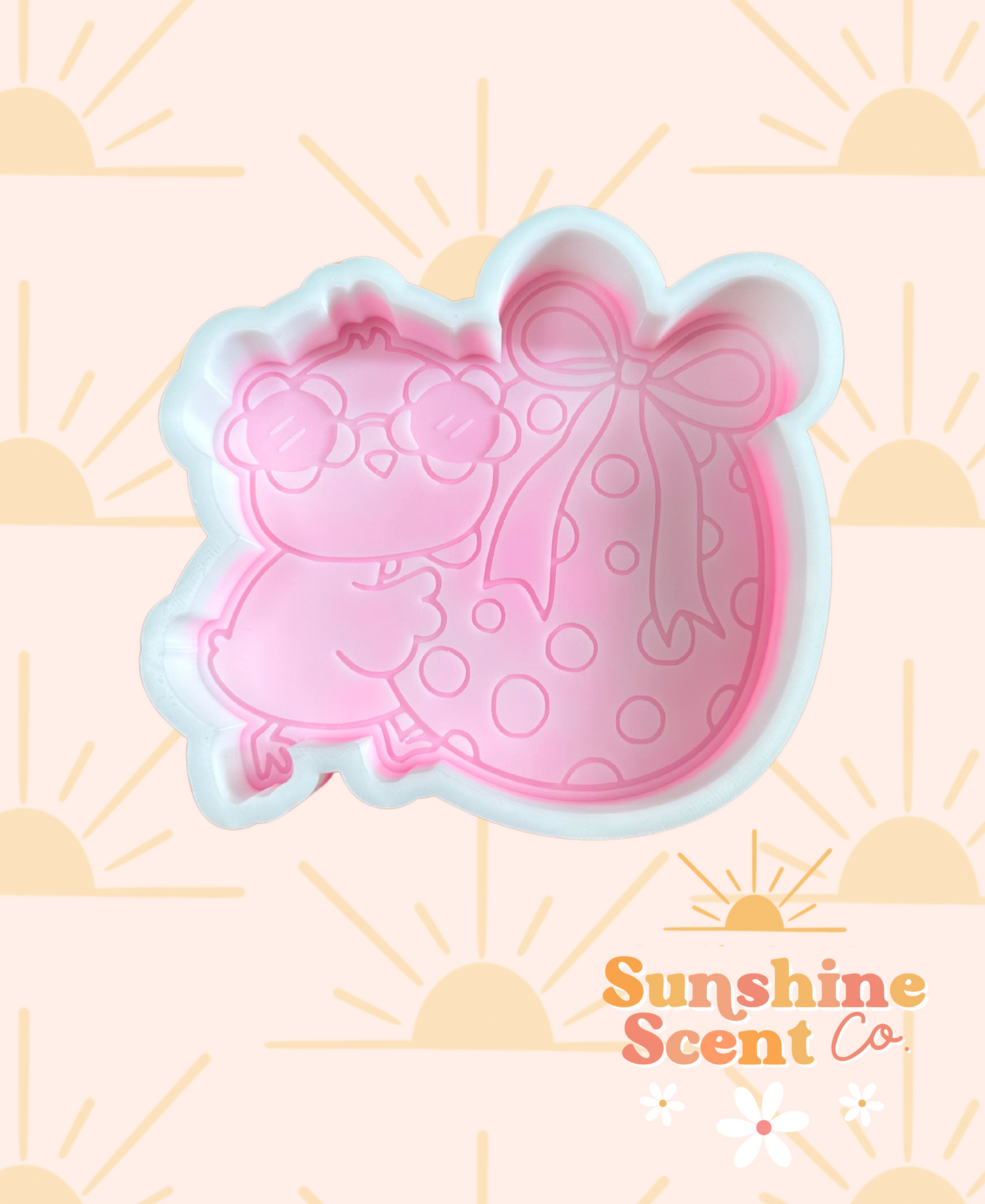 Groovy Chick with Bow Egg Silicone Freshie Mold