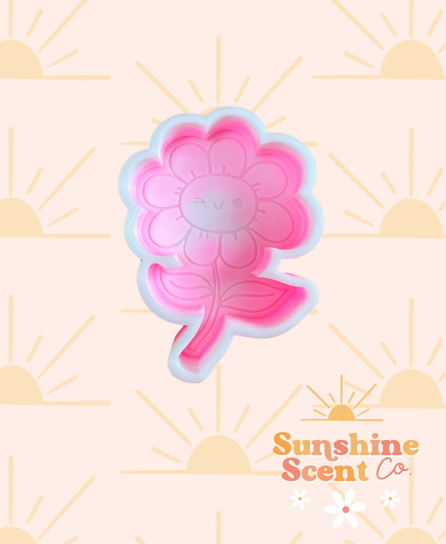 Winking Flower Silicone Freshie Mold