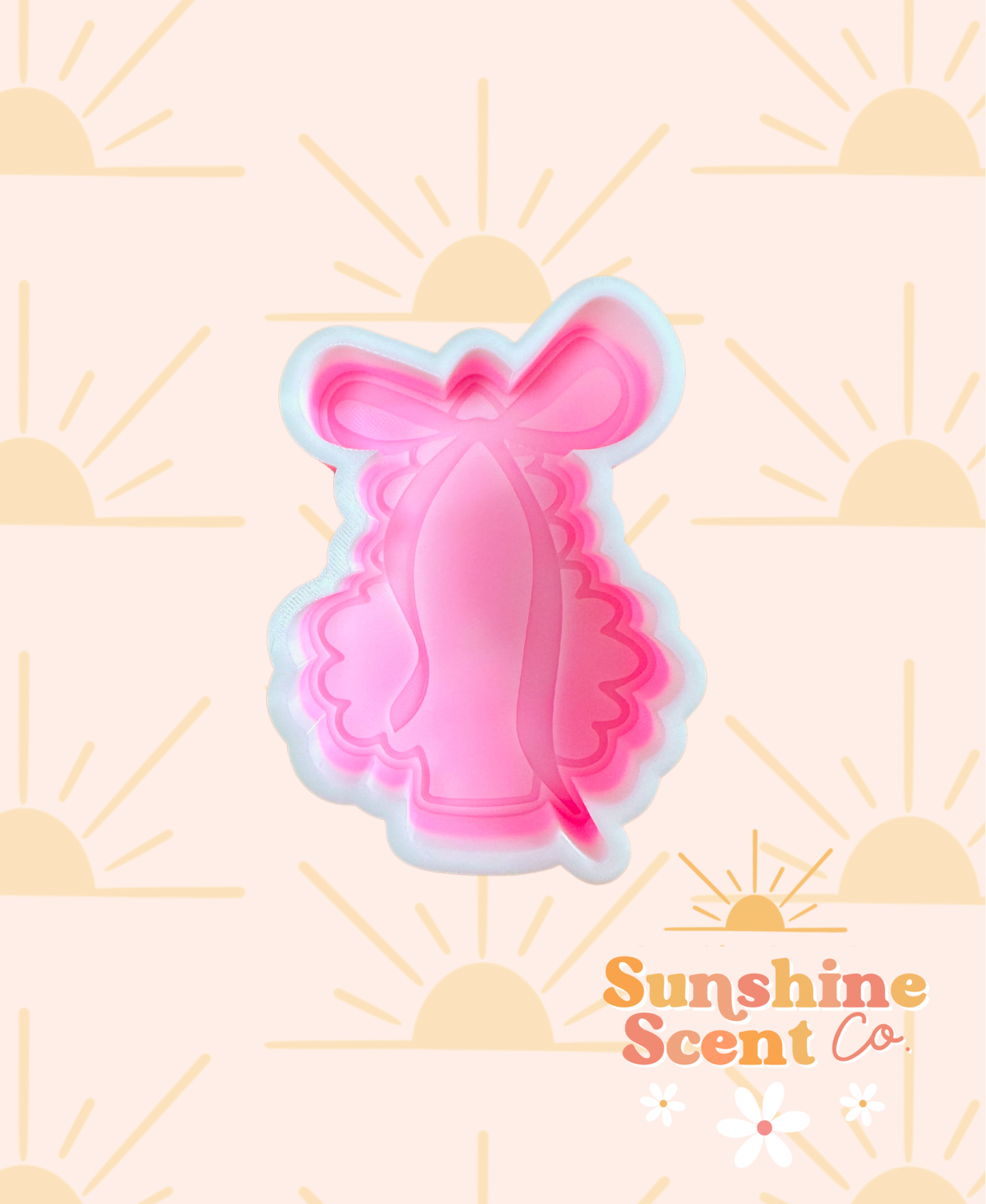 Tree Air Freshener with Bow Silicone Freshie Mold