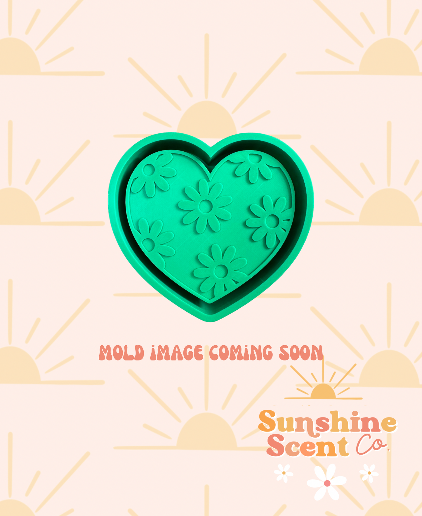 Floral Heart Silicone Freshie Mold