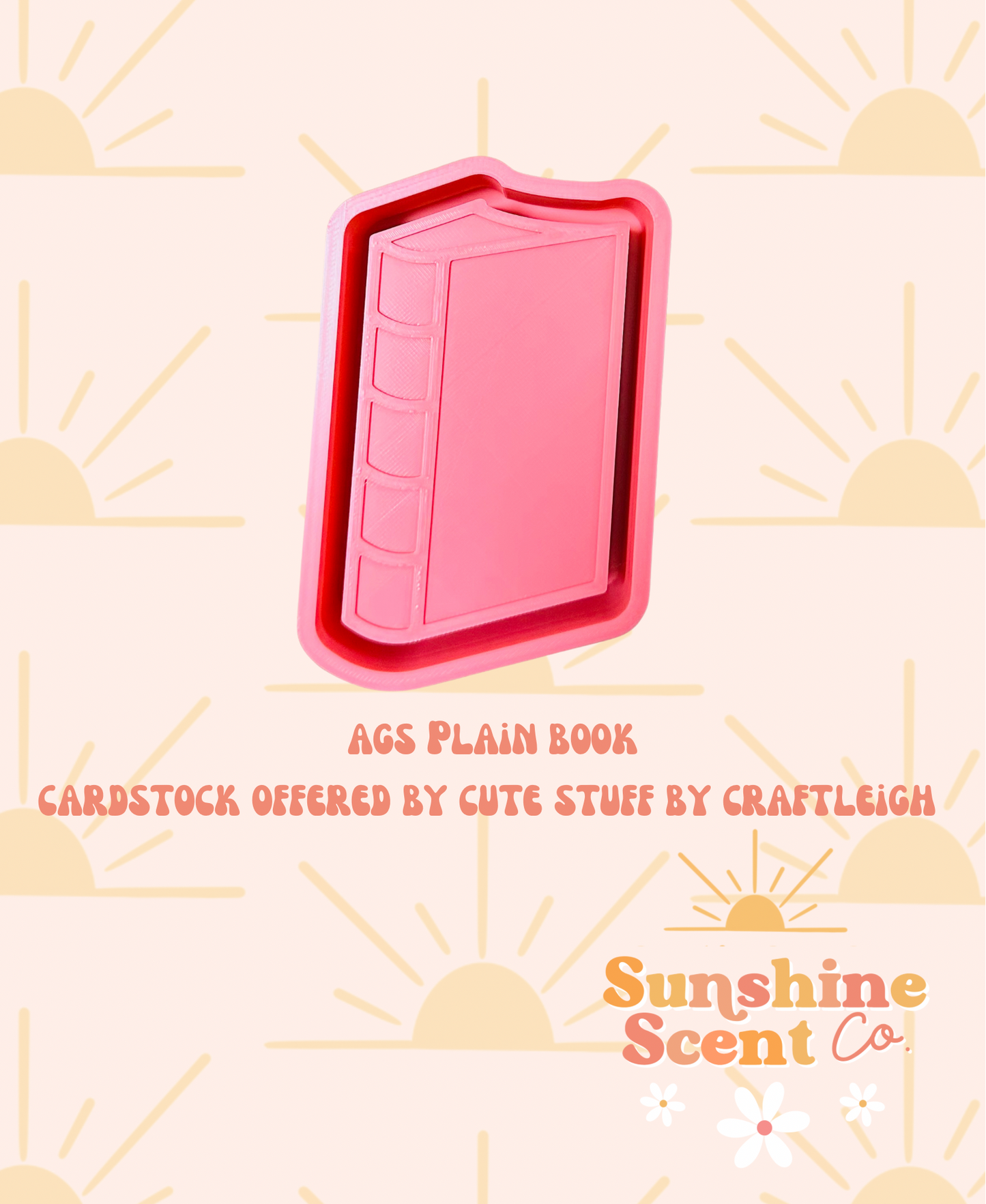 AGS Plain Book Silicone Freshie Mold