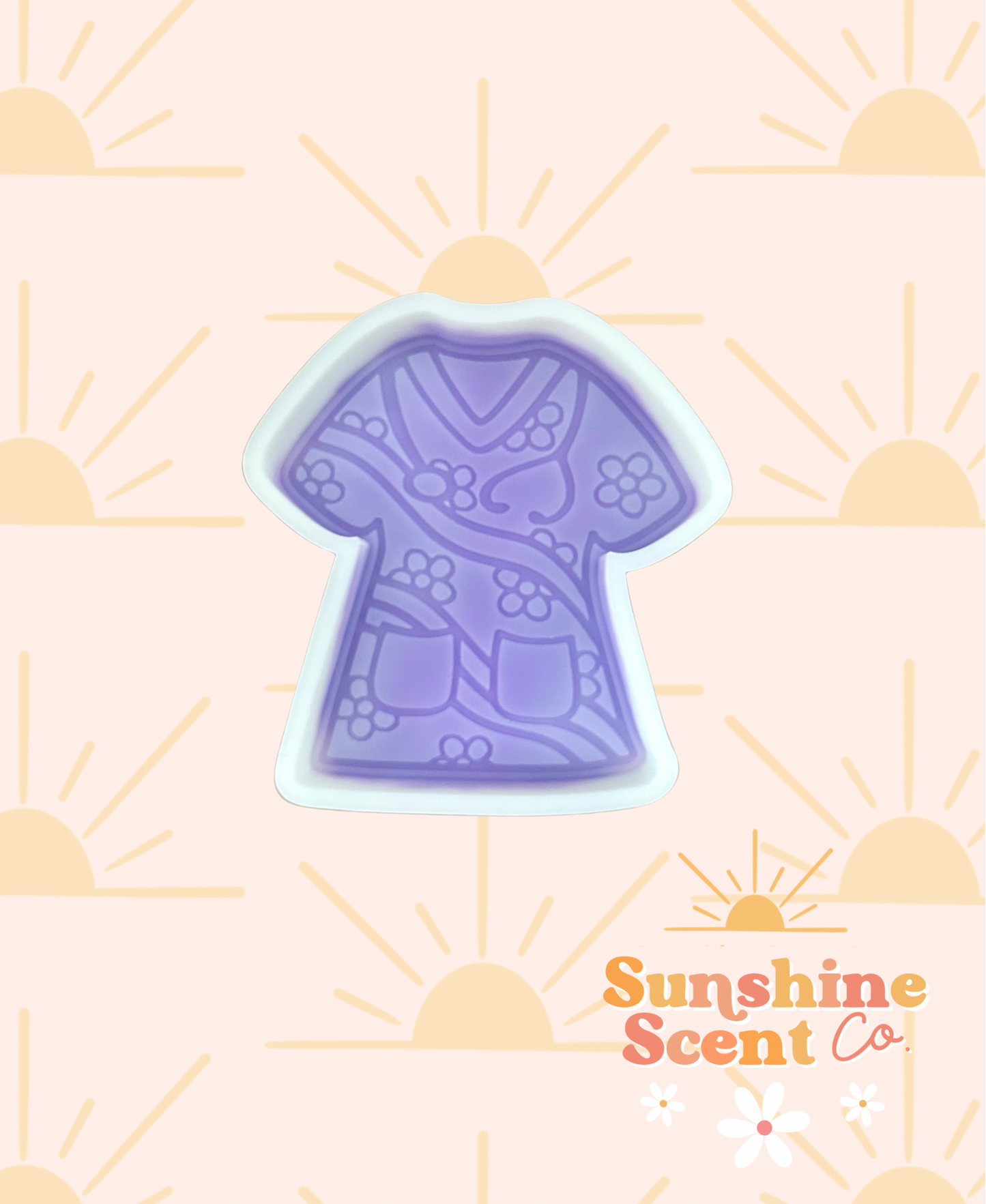 Groovy Scrub Top Silicone Freshie Mold