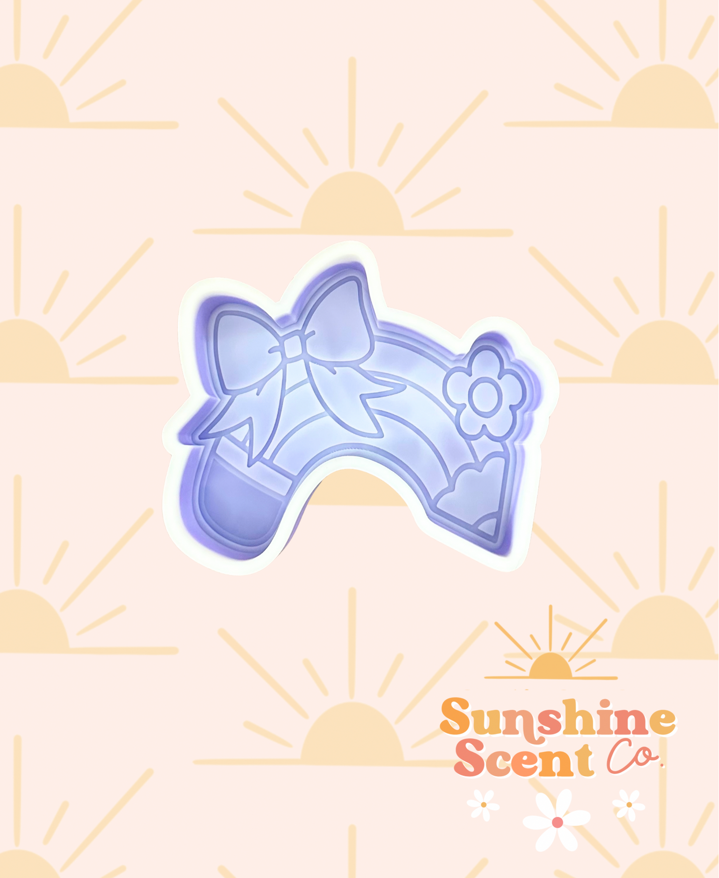 Pencil Rainbow With Bow Silicone Freshie Mold