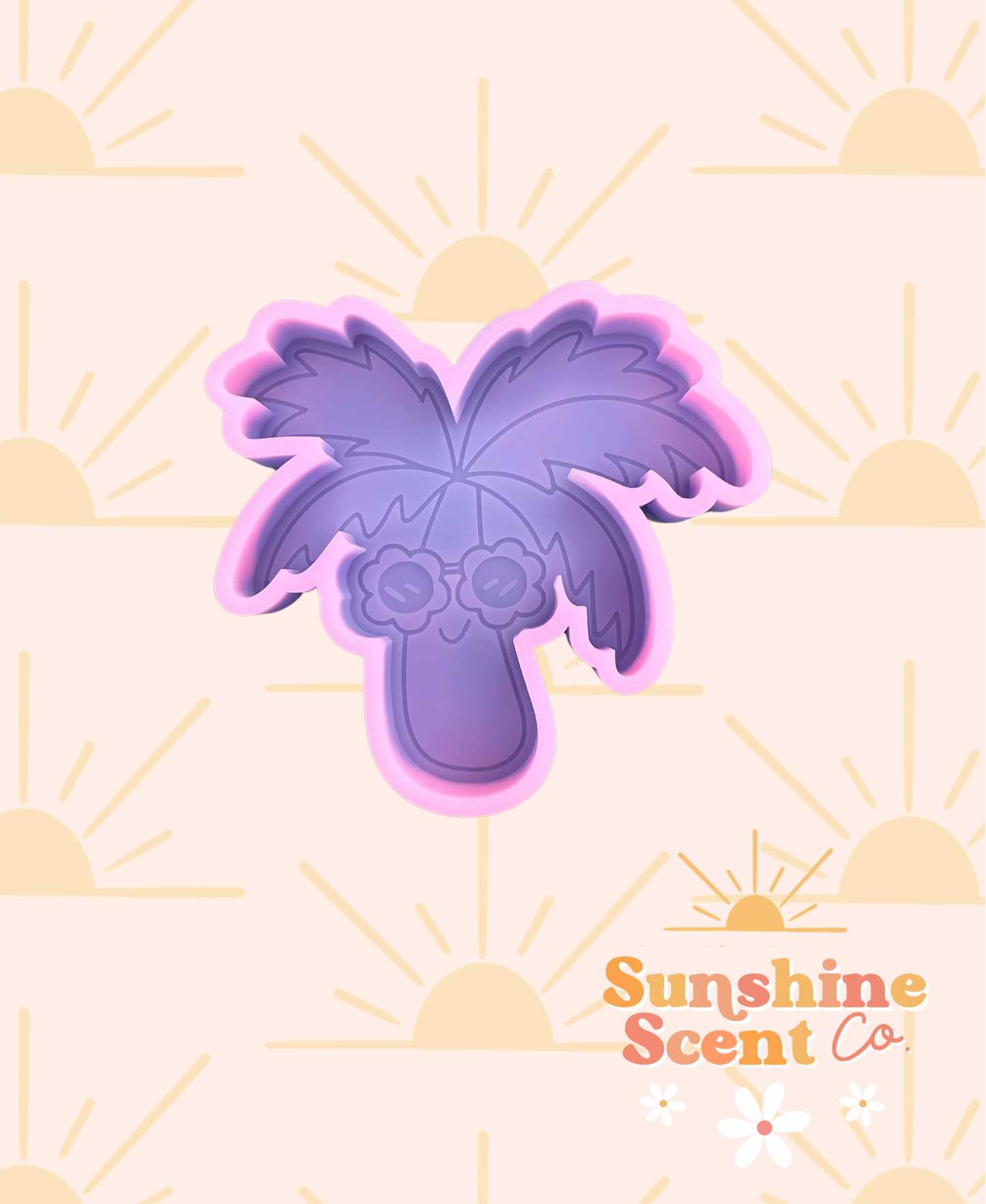 Retro Palm Tree Silicone Freshie Mold
