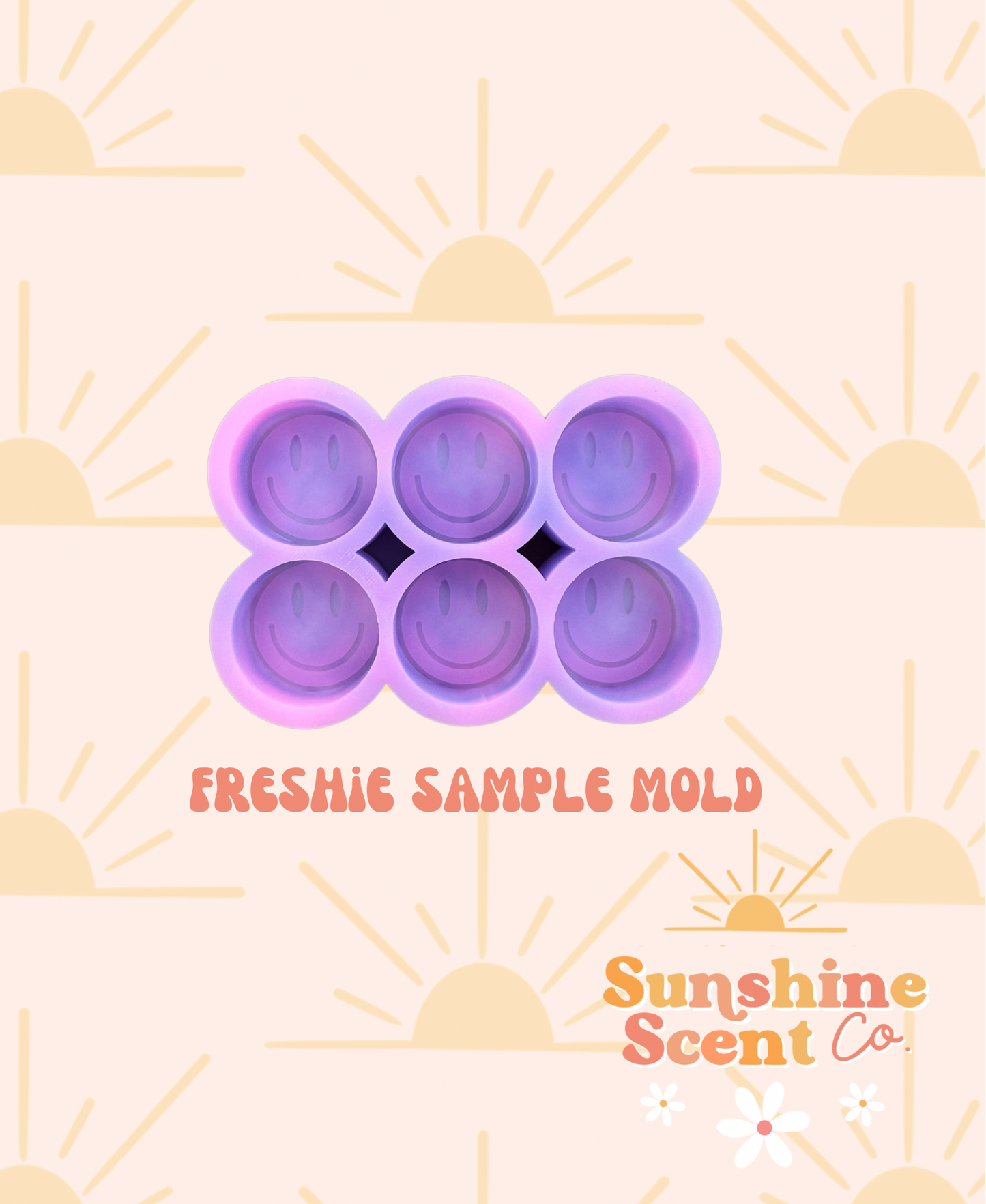 Smiley Sample Tray Silicone Freshie Mold