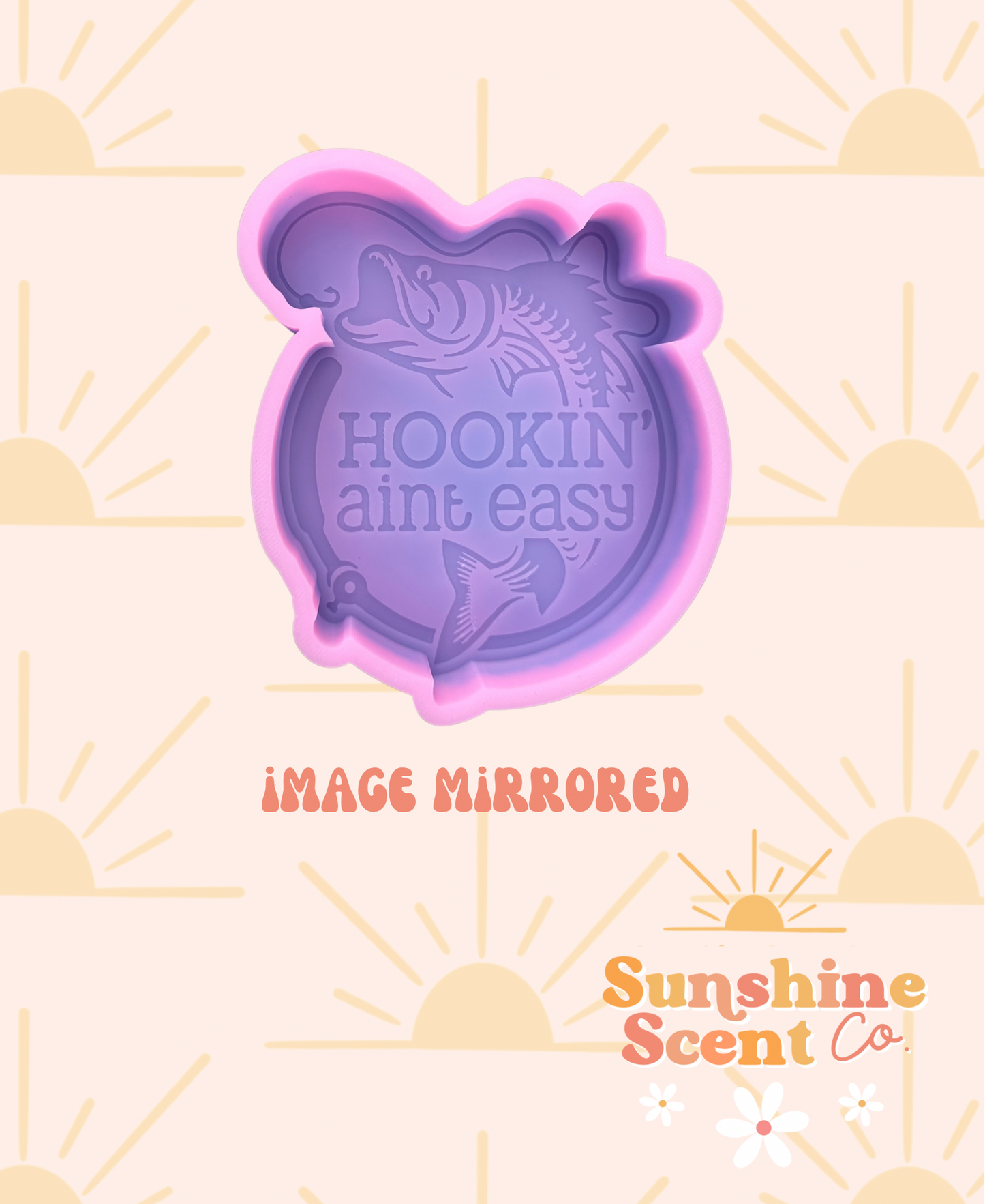 Hookin' Aint Easy Fish Silicone Freshie Mold