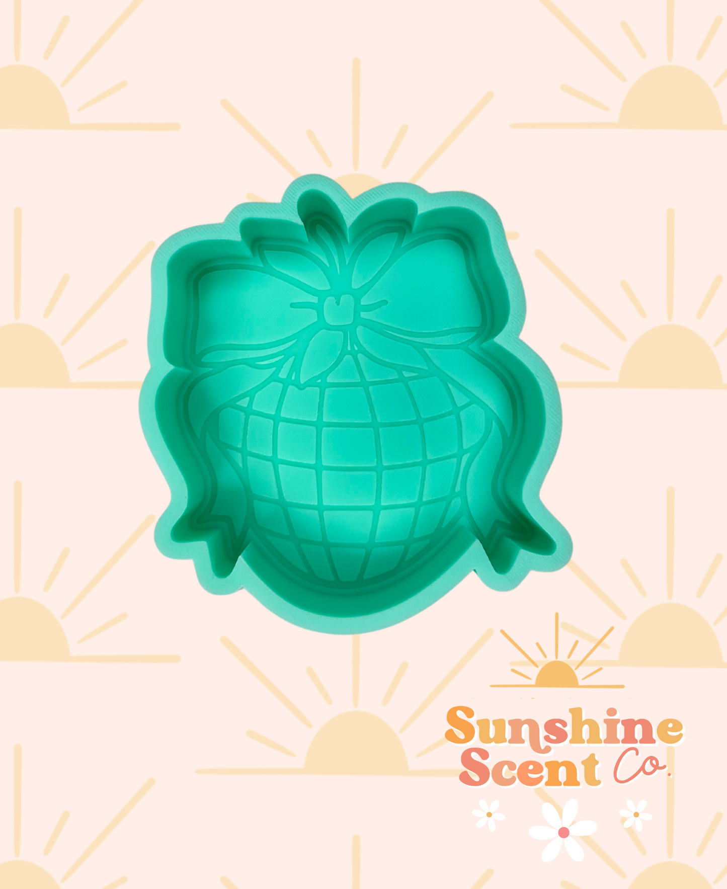 Disco Strawberry with Bow Silicone Freshie Mold