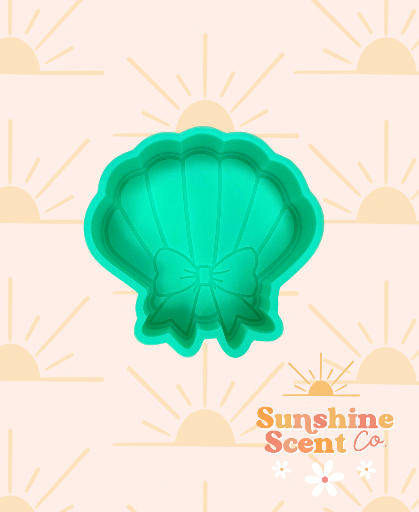 Seashell with Bow Silicone Freshie Mold