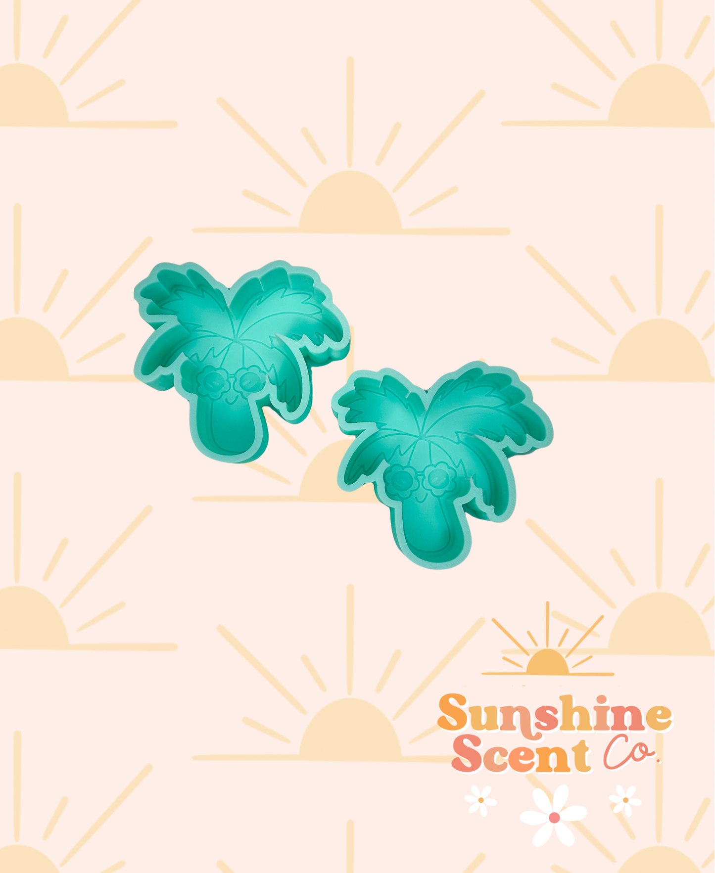 Retro Palm Tree Vent Clips Silicone Freshie Mold