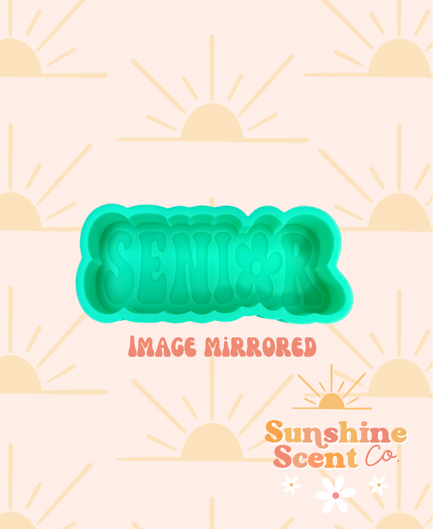Senior with Flower Silicone Freshie Mold