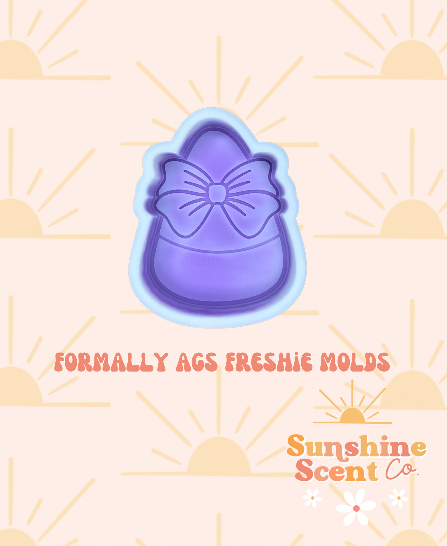 Candy Corn with Bow Freshie Mold