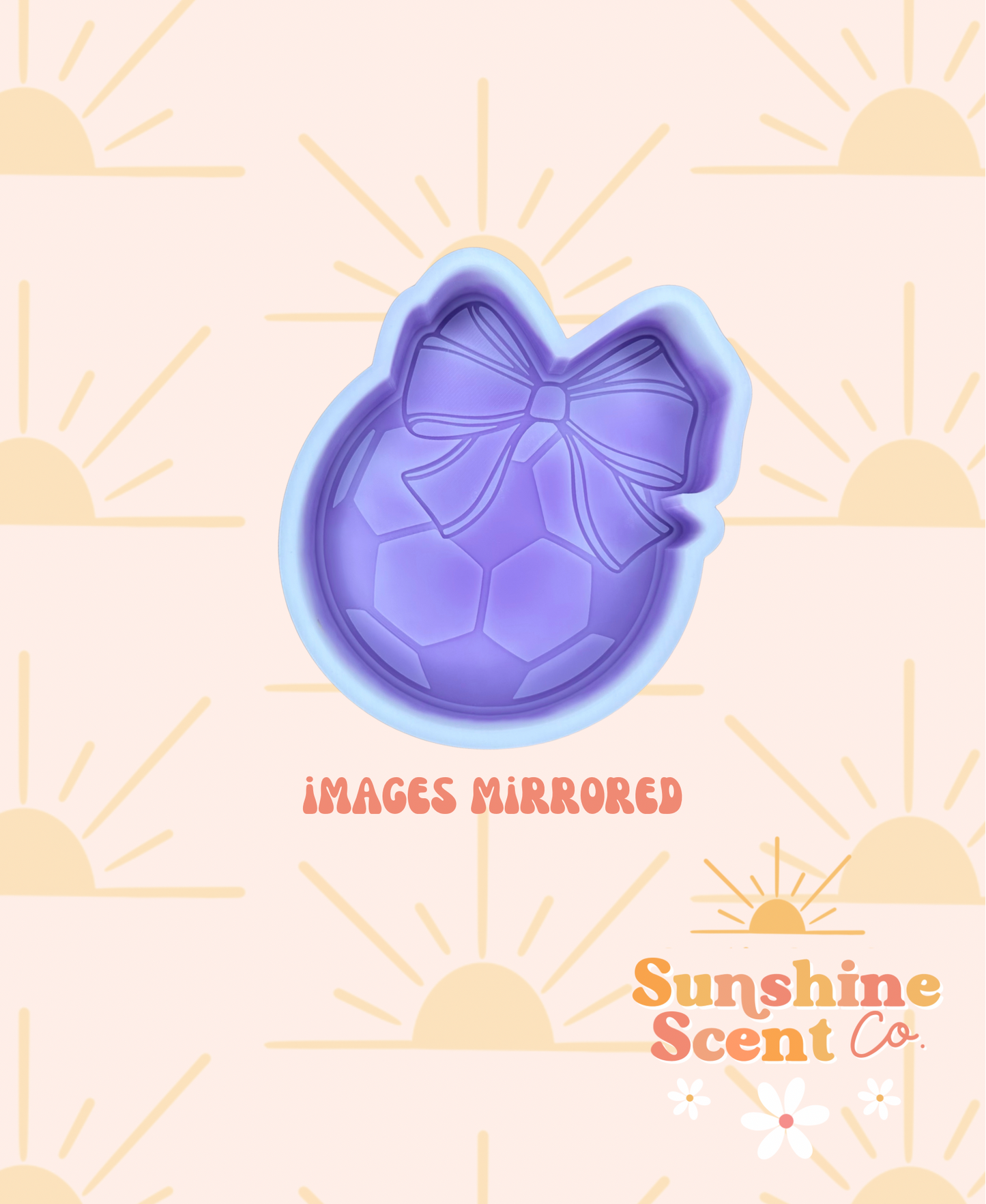 Soccer Ball with Bow Freshie Mold