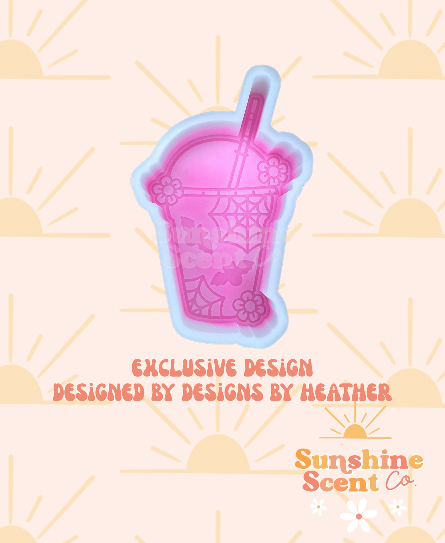 Spooky Floral Cold Cup Freshie Mold