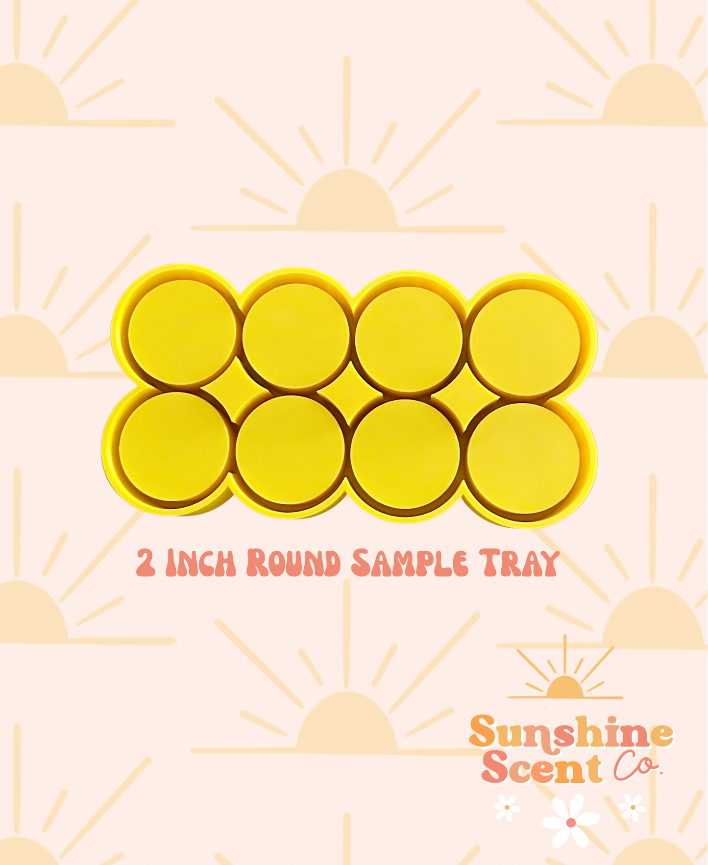 2 Inch Round Vent/Sample Tray Silicone Freshie Mold