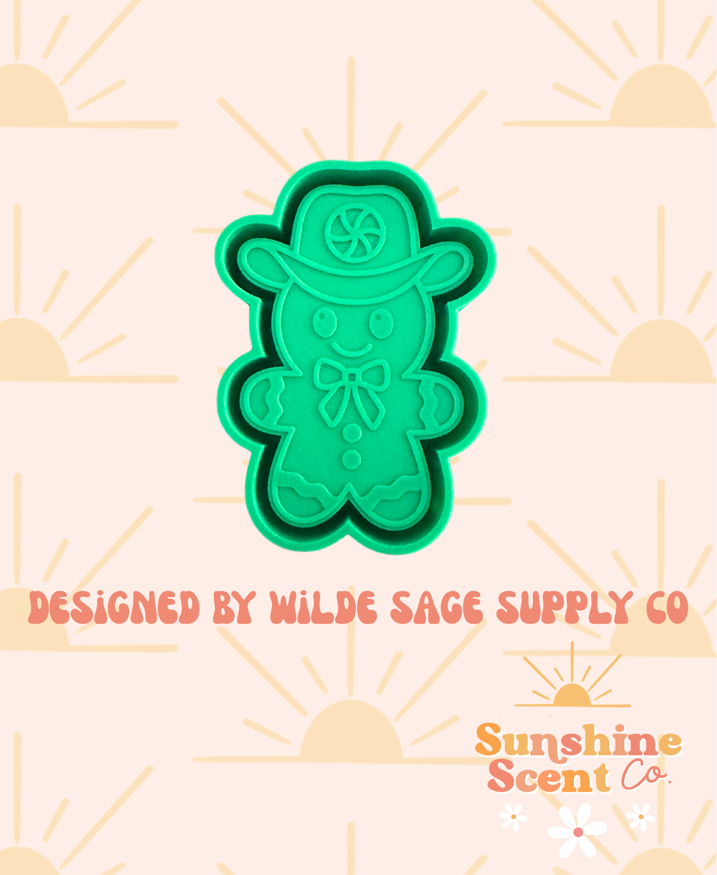 Cowboy Gingerbread Freshie Mold