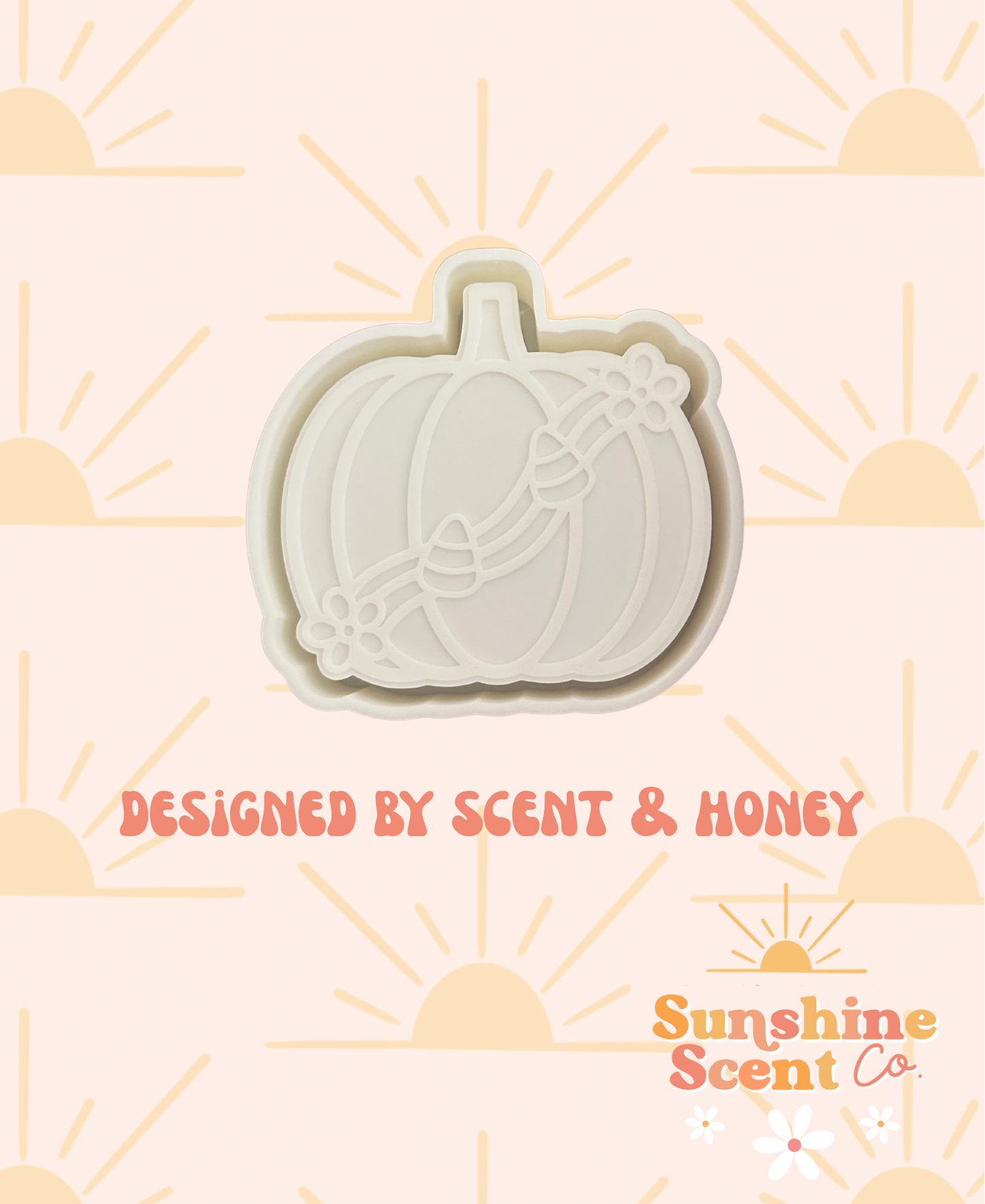 Groovy Candy Corn Pumpkin Freshie Mold