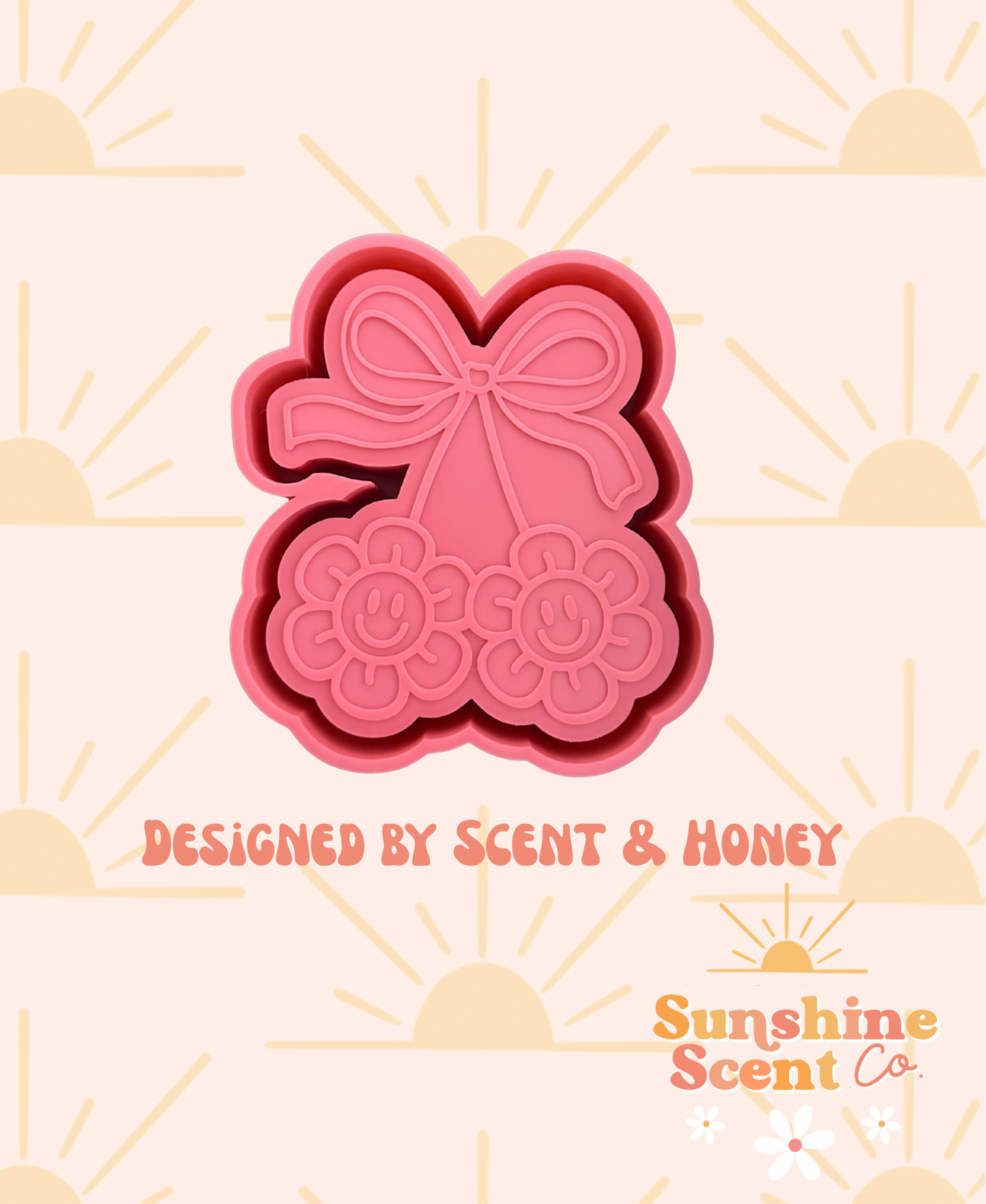 Happy Flower Cherries with Bow Freshie Mold