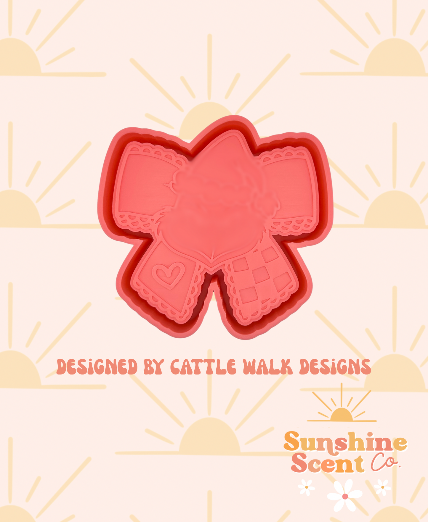 Grumpy Santa Bow Freshie Mold