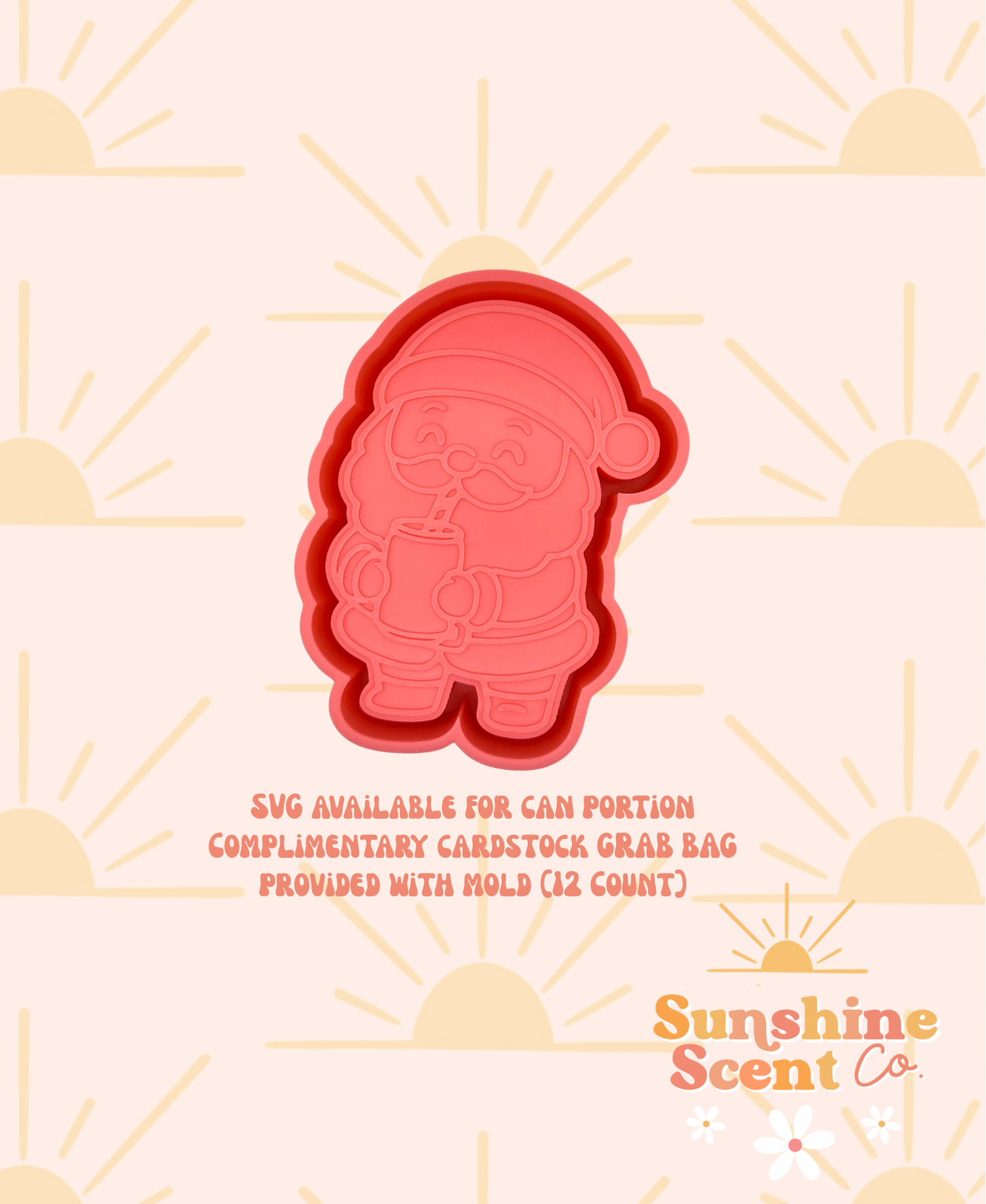 Santa holding Can Freshie Mold