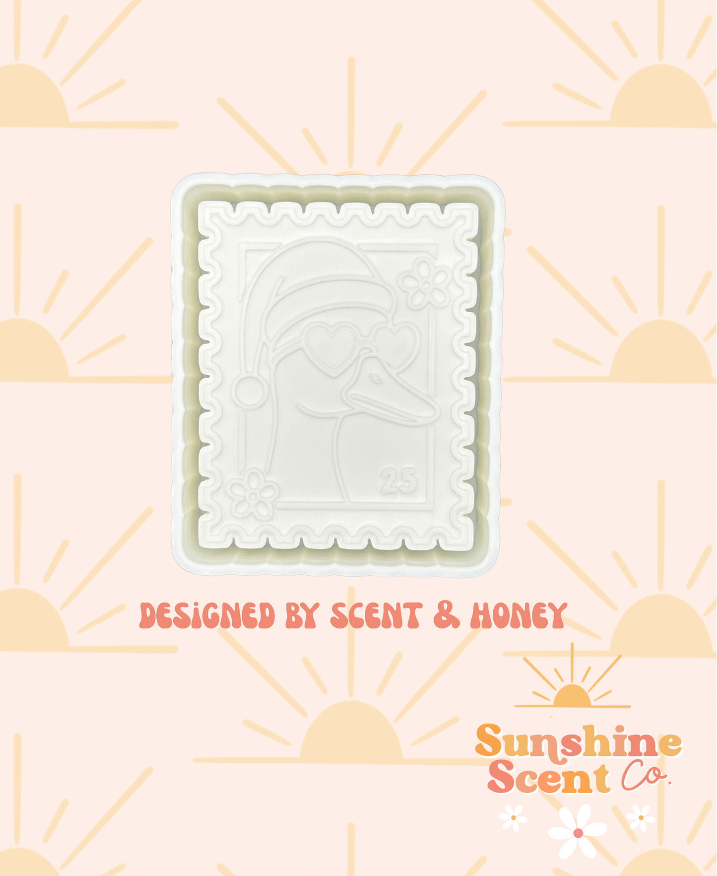 Christmas Goose Postage Stamp Freshie Mold