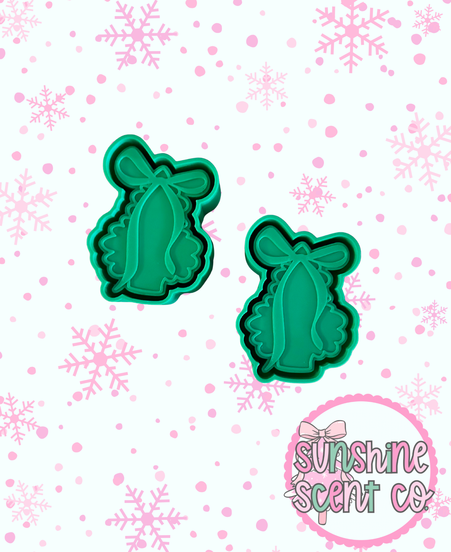 Tree with Bow Vent Clip Freshie Molds- Set of 2