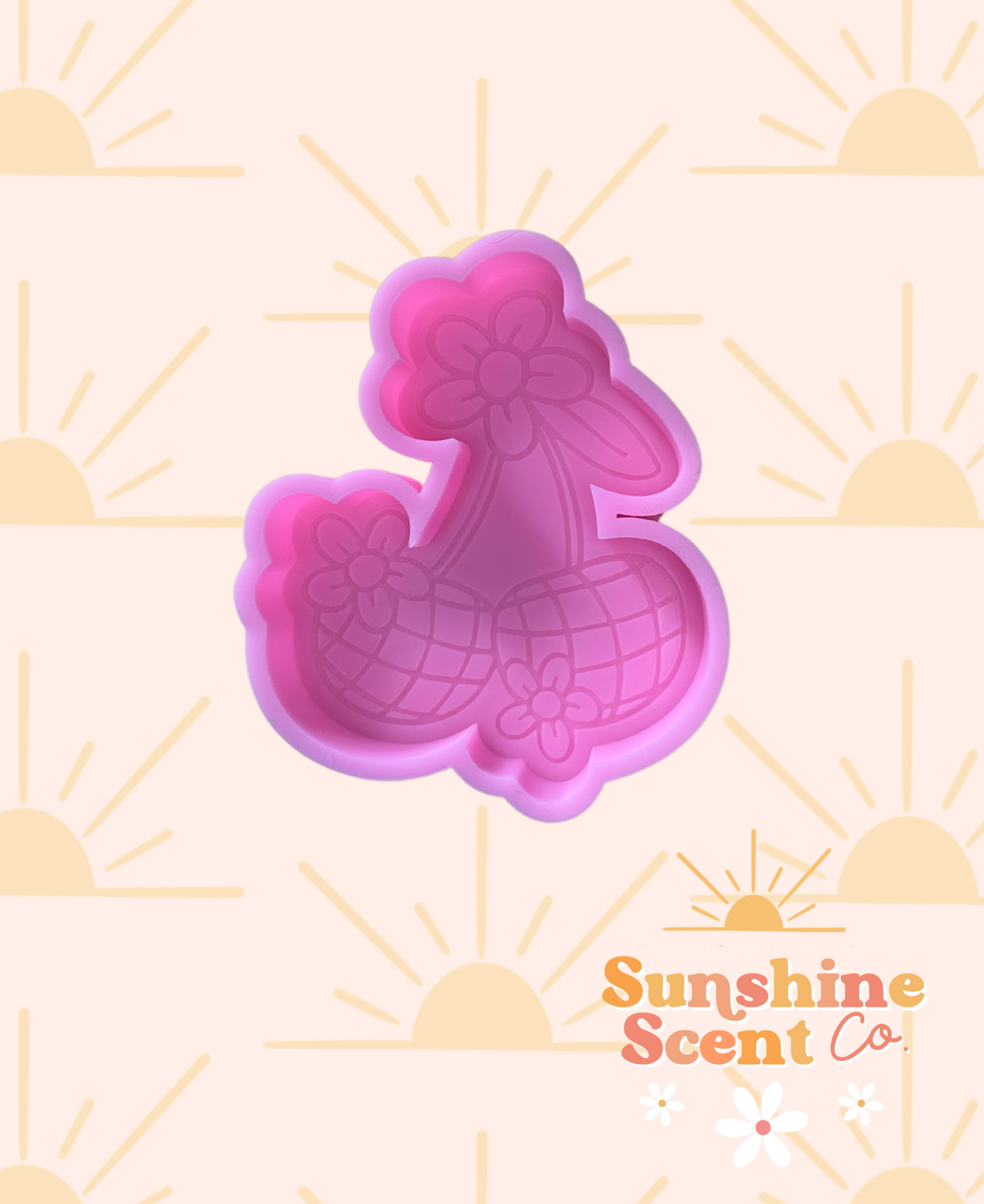 Disco Flower Cherries Silicone Freshie Mold