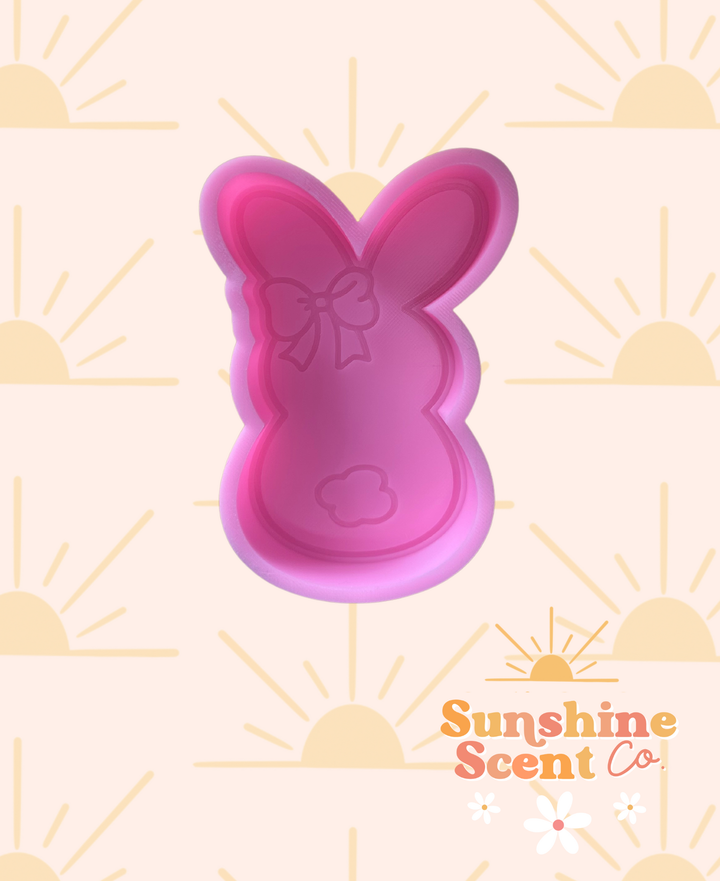 Bunny Butt with Bow Silicone Freshie Mold