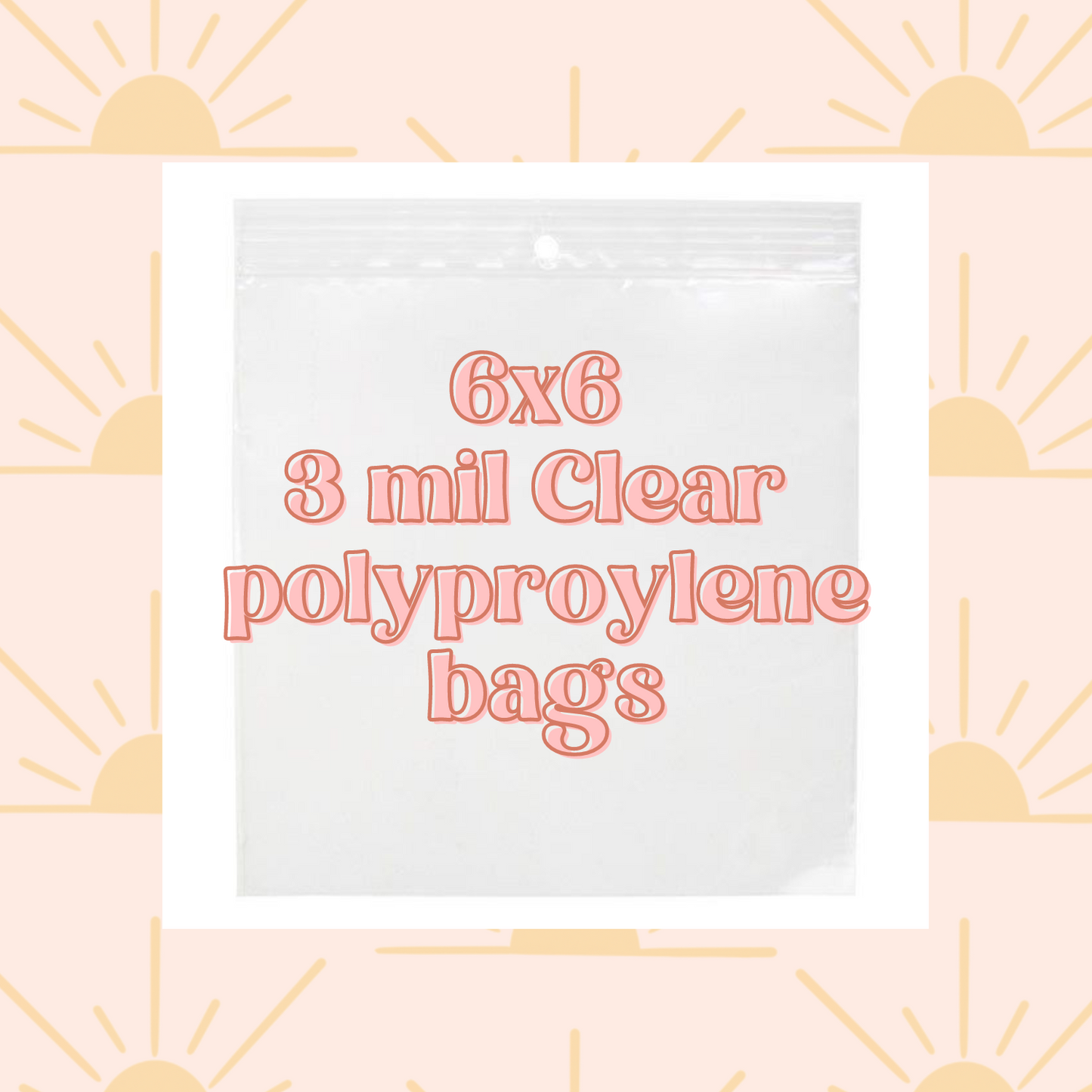 6x6 Polypropylene Freshie Bags- 3 mil