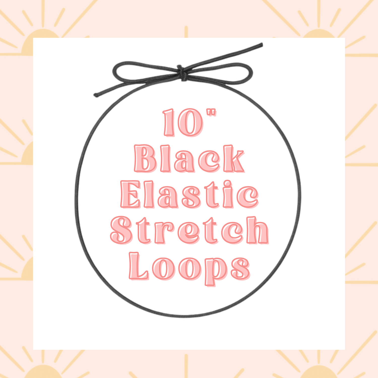 Matte Black Elastic Stretch Loops – Sunshine Scent Company