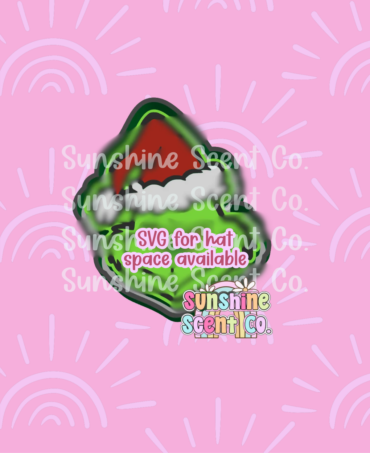 Grumpy Santa with Hat Freshie Mold